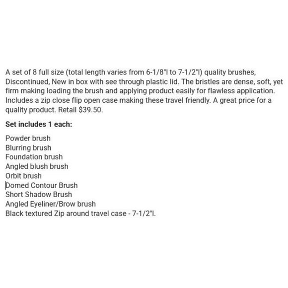 Macy's Makeup Brush Set - Black and Pink - Picture 3 of 9